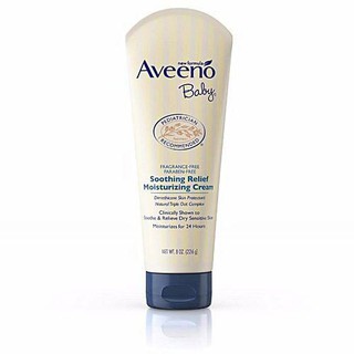 Aveeno Baby Soothing Relief Moisture Cream 227g (1หลอด) ครีมบำรุงผิว สำหรับผิวแห้งมาก