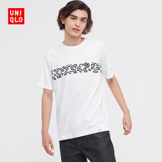 [S-5XL] ใหม่ พร้อมส่ง Uniqlo เสื้อยืดแขนสั้น พิมพ์ลาย Keith Haring สําหรับผู้ชาย และผู้หญิง 44636