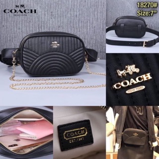 Coach กระเป๋าสะพายข้างได้ คาดเอวได้ ไซค์7” งานพรีเมี่ยม