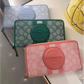 พร้อมส่ง Coach C9073 Dempsey Large Phone Wallet สีเขียว(Green)