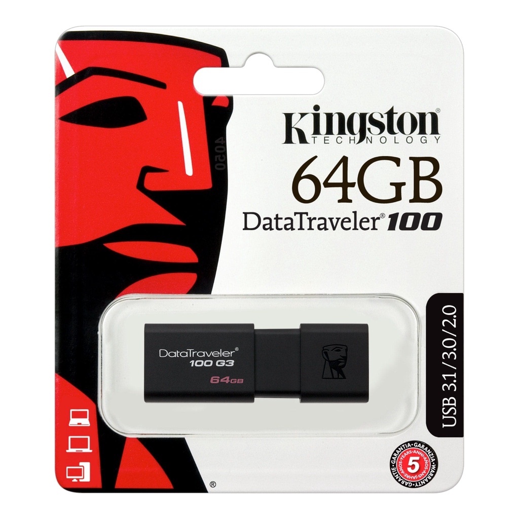 ภาพหน้าปกสินค้าKingston แฟลชไดรฟ์ 100 G3 Usb 8Gb16 Gb 32 Gb 64Gb128Gb 256Gb Usb 3.0