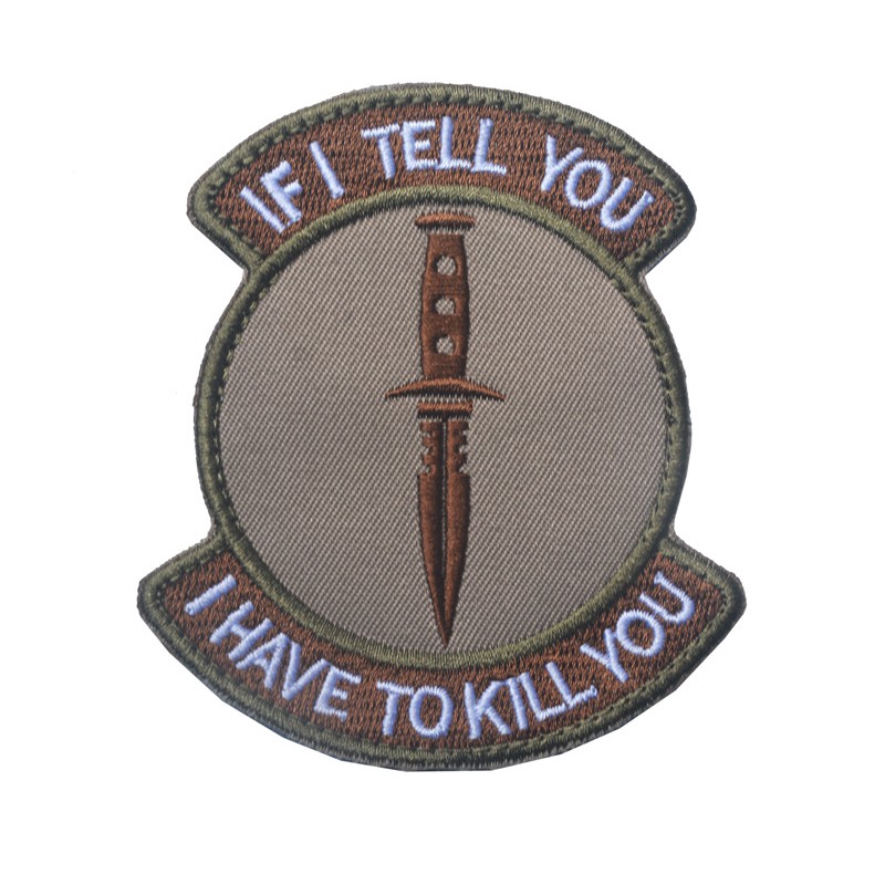 แผ่นป้าย-if-i-tell-you-i-have-to-kill-you-usa-army-สําหรับเย็บปักตกแต่งเสื้อผ้า