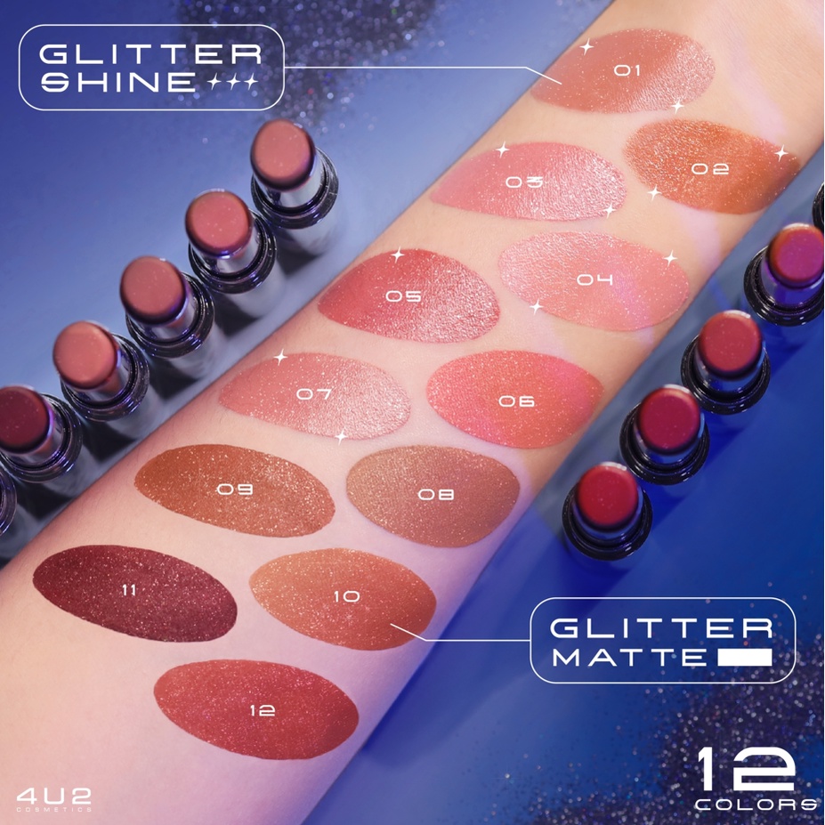 ภาพหน้าปกสินค้า4U2 Blink Blink Glitter Lipstick ลิปปากวิงค์ จากร้าน 4u2_cosmetics บน Shopee