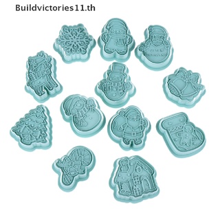 Buildvictories11 แม่พิมพ์ตัดคุกกี้ ลายเกล็ดหิมะ 3D 6 ชิ้น ต่อชุด TH