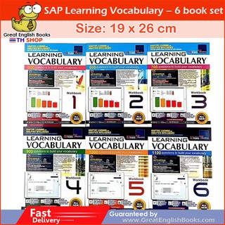 (ได้coinคืน10%)*พร้อมส่ง  หนังสือแบบฝึกหัดคำศัพท์ภาษาอังกฤษ จากประเทศสิงค์โปร์  SAP Learning Vocabulary (6 books) หนังสือภาษาอังกฤษ  by GreatEnglishBooks