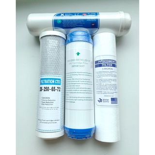 ใส้กรองน้ำ 4 ขั้นตอน สำหรับเครื่องกรองน้ำมาตรฐาน 10 นิ้ว สามารถใช้ใด้กับ Colandas,Aquatek,Marine.Unipure และยี่ห้ออื่นๆ