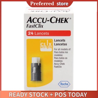 สินค้า Accu-chek Accuchek Fastclix 24 ชิ้น สำหรับปากกา Fastclix