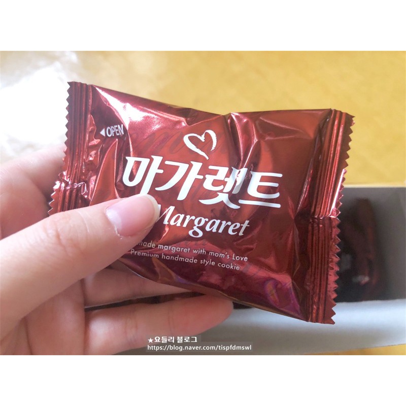 lotte-margaret-ขนมคุกกี้สอดไส้ช็อคโกแลต-สอดไส้ถั่ว-ขนมเกาหลี-chocolate-original-176g