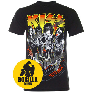 Gorilladumb เสื้อยืดลายวงดนตรี คิส Kiss Hard Rock