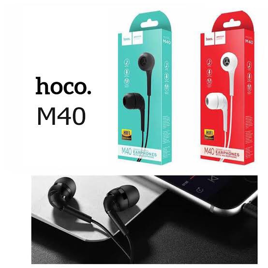 Hoco M40 หูฟังของแท้100% 4.7 มีไมโครโฟนบนตัวสาย | Shopee Thailand