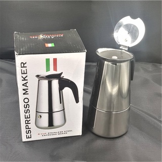 หม้อต้มกาแฟสแตนเลสขนาด 200 ml หรือ 4 CUP ESPRESSO MAKER รหัส 0944