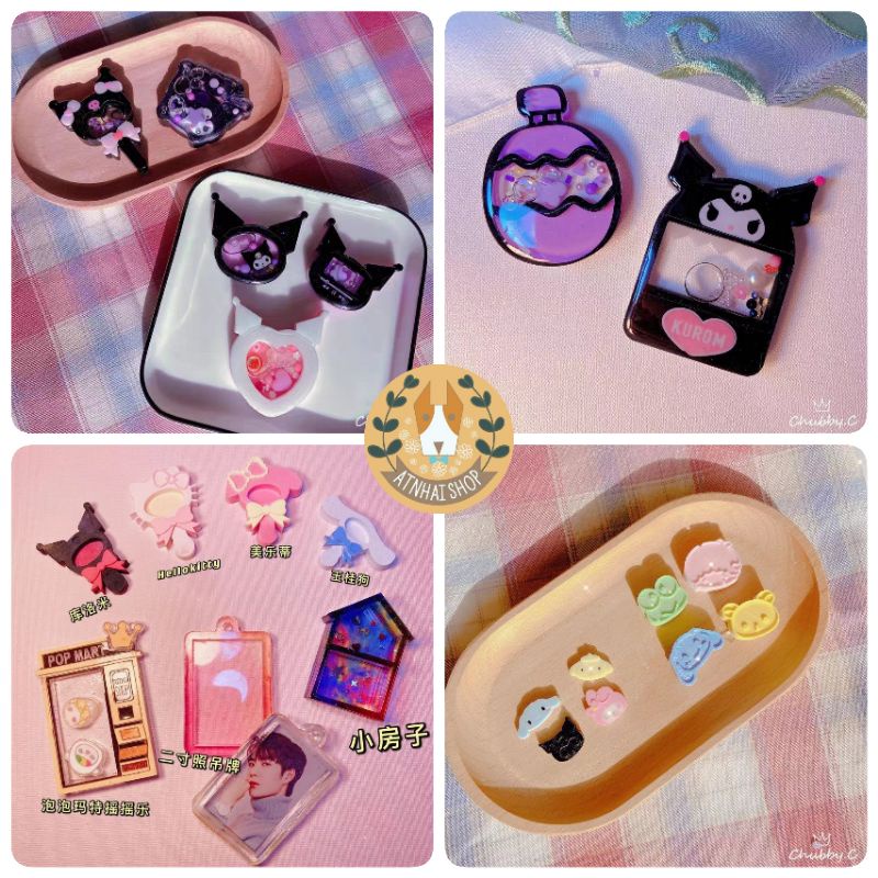 พร้อมส่ง-แม่พิมพ์เรซิ่น-shaker-แม่พิมพ์ซิลิโคน-โมลเรซิ่น-kuromi-คุโรมิ-sanrio-hello-kitty-cinnamonroll-my-melody