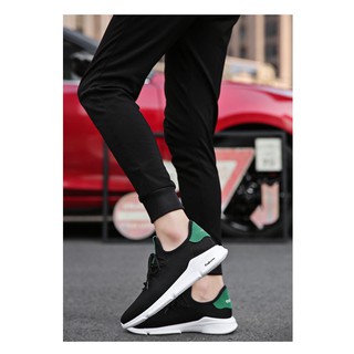 easy รองเท้าผ้าใบผู้ชาย （สีดำ）（สีเขียว）（ขาว） รุ่น 8018