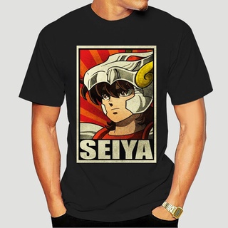 เสื้อยืดอินเทรนด์ผู้ชายอินเทรนด์ผู้หญิงเสื้อยืด พิมพ์ลายอนิเมะ Saint Seiya Ikki Hyoga Shiryu Shun สไตล์ฮาราจูกุ สตรีท สํ