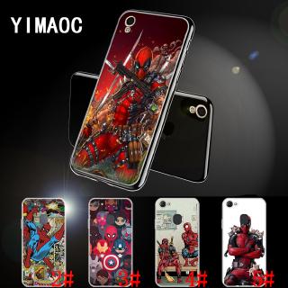 เคสโทรศัพท์มือถือแบบนิ่ม TPU ใส ลายเดดพูล สไปเดอร์แมน สําหรับ OPPO A3S A5 A37 A39 A5S A7 A59 F1S F3 A1 F5 F7 F9 Pro 104C