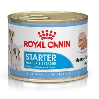 Royal Canin Mini Starter 195g (1 กระป๋อง) รอยัลคานิน อาหารลูกสุนัข สุนัขตั้งท้อง