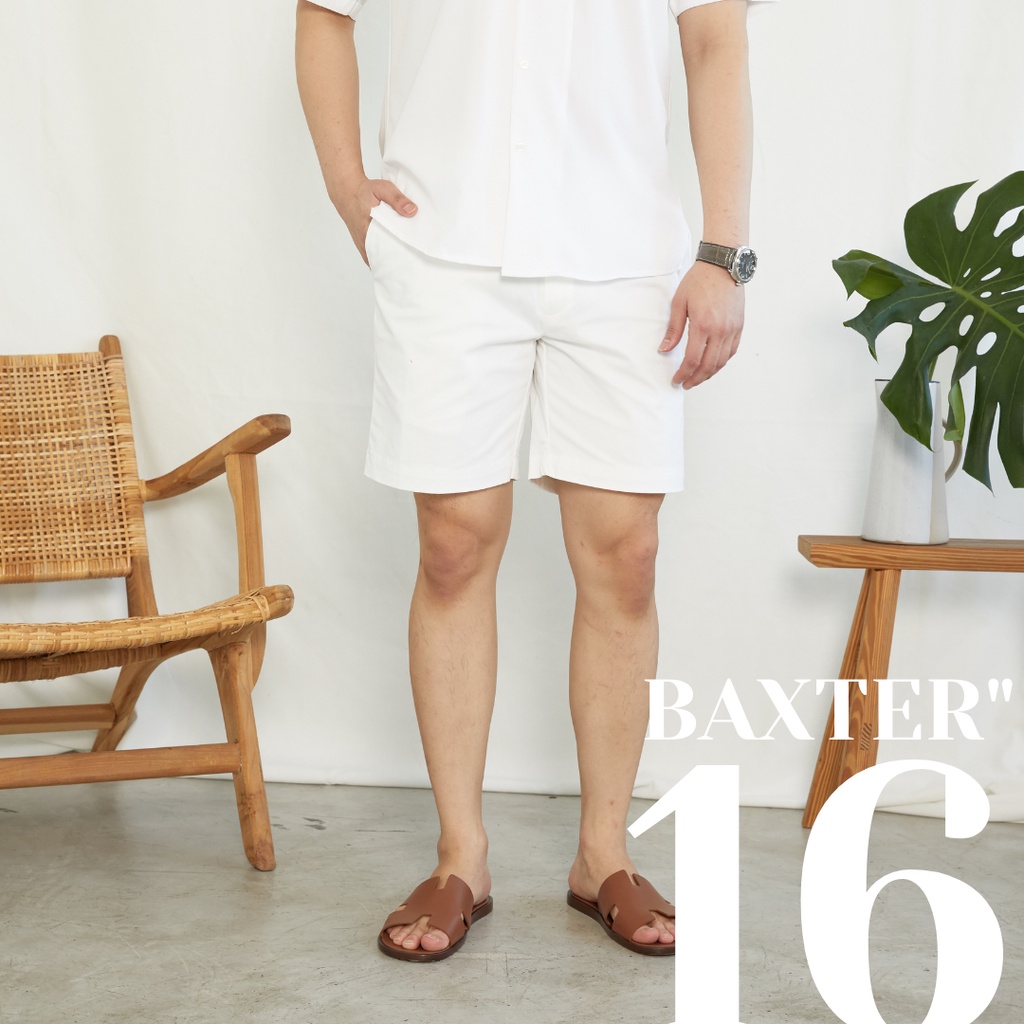 ภาพสินค้ากางเกงขาสั้นผู้ชาย 16 นิ้ว FINE CHINO BAXTER 16 RALPH T กางเกงขาสั้นชาย สีขาว ชิโน่ จากร้าน ralpht.official บน Shopee ภาพที่ 3