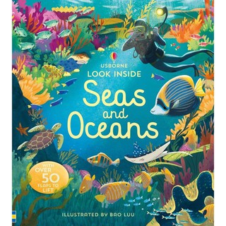 หนังสือความรู้ทั่วไปภาษาอังกฤษ Look inside Seas and Oceans (Board book)