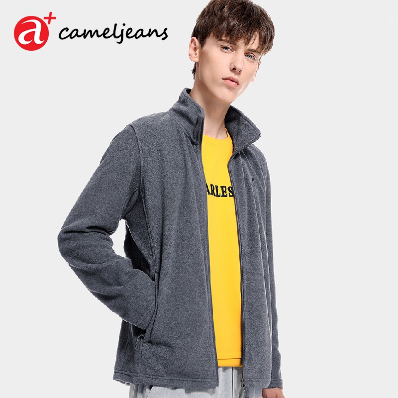 cameljeans-เสื้อแจ็กเก็ตกันหนาว-ผ้าฟลีซ-สําหรับผู้ชาย