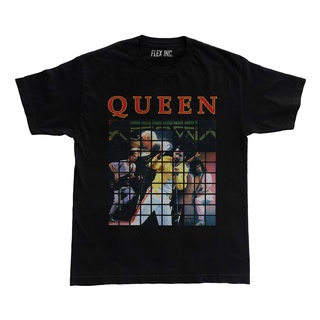 เสื้อยืดผ้าฝ้ายCOTTON เสื้อยืด พิมพ์ลาย Queen Live in Budapest Rock Band โอเวอร์ไซซ์ สไตล์วินเทจS-5XL