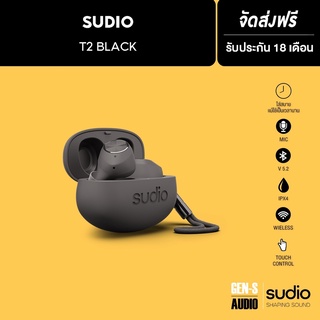 ภาพหน้าปกสินค้า[โค้ดลดเพิ่ม 50%] SUDIO หูฟังบูลทูธไร้สาย รุ่น Sudio T2 - สีดำ ที่เกี่ยวข้อง