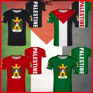 【CustomFashion】PALESTINE เสื้อยืดแขนสั้น พิมพ์ลายธงชาติปาเลสไตน์ 3D