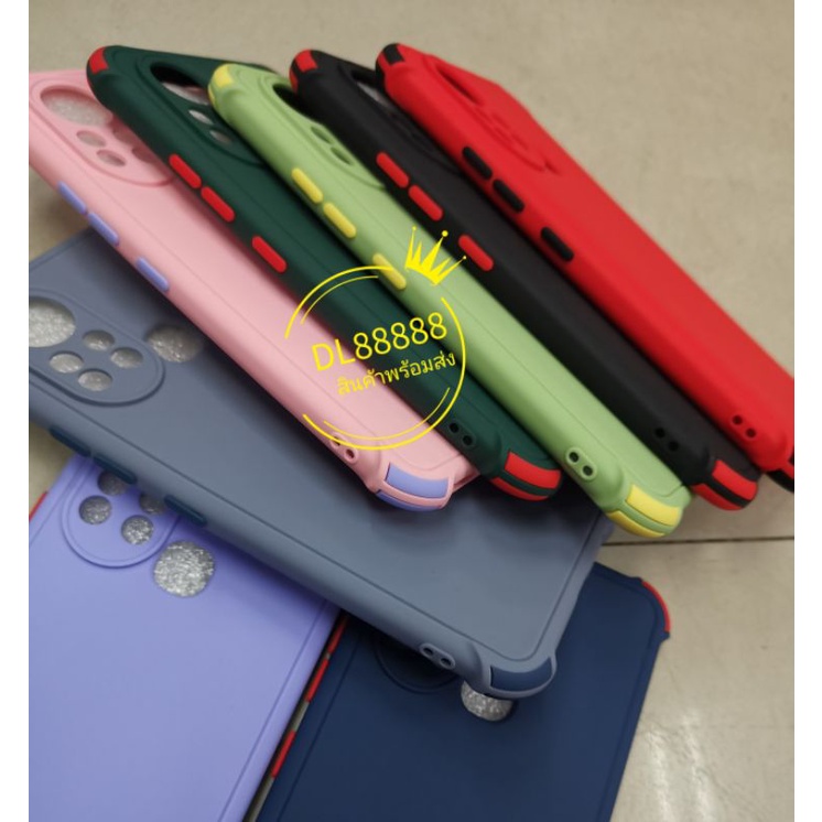 พร้-อมส่งใน-เคสtpuนิ่มสีพื้นปุ่มสี-for-infinix-hot-11s-hot11s