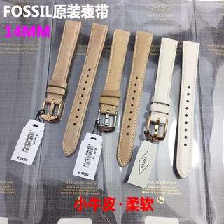 fossil fosil สายคล้องมือหนังลูกวัว 14 มม