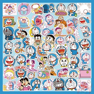 สติกเกอร์แฟชั่น กันน้ำ ลายการ์ตูนโดราเอมอน สําหรับติดตกแต่ง Diy 56 ชิ้น/ชุด