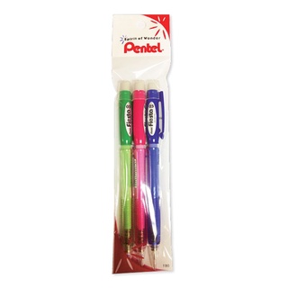 เพนเทล ดินสอกด รุ่น FIESTA แพ็ค 3 แท่ง คละสี101342Pentel Mechanical Pencil 0.5 3Pcs/Pack