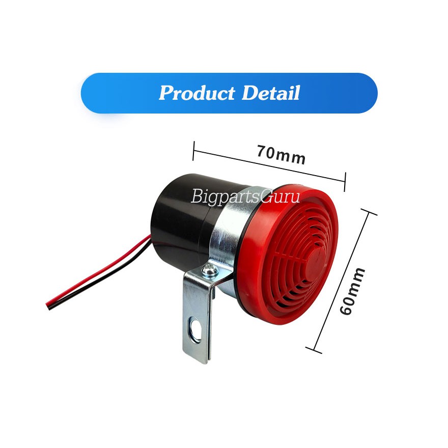 เสียงถอยหลัง-แตรถอย-ออดถอย-12v-24v-เสียงสัญญาณถอยรถ-รถยนต์-รถโฟคลิฟ-ดำ-แดง