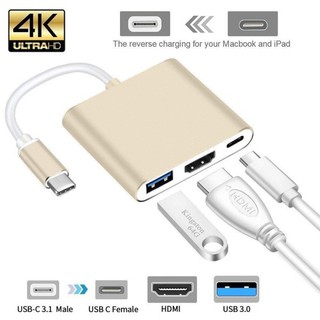 อะแดปเตอร์แปลงสาย USB Type C Hub HDMI 4K