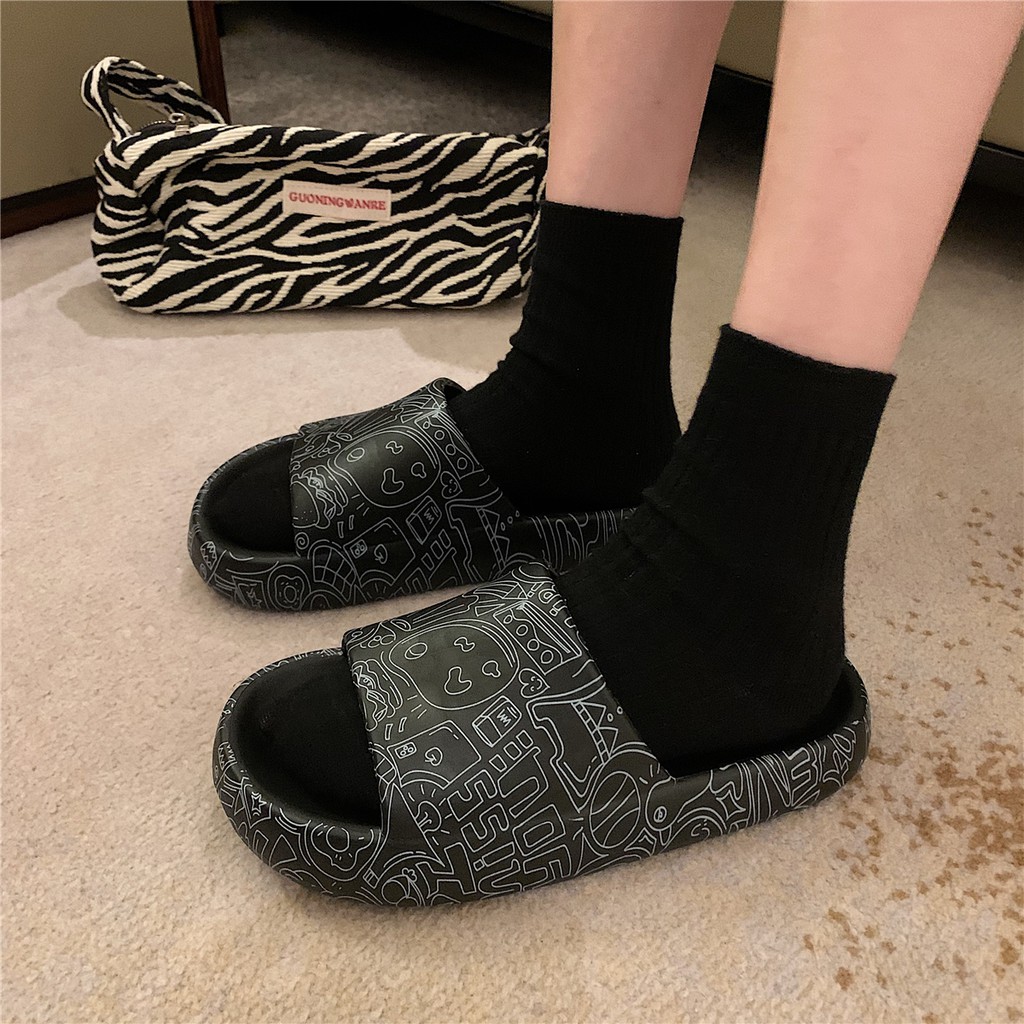 ภาพสินค้าLinax  รองเท้า รองเท้าแตะ รองเท้าสวม  รองเท้าใส่ในบ้าน รองเท้า EVA สวมใส่สบาย รองเท้าเรียบมีลาย 0002- จากร้าน shoplinax บน Shopee ภาพที่ 5
