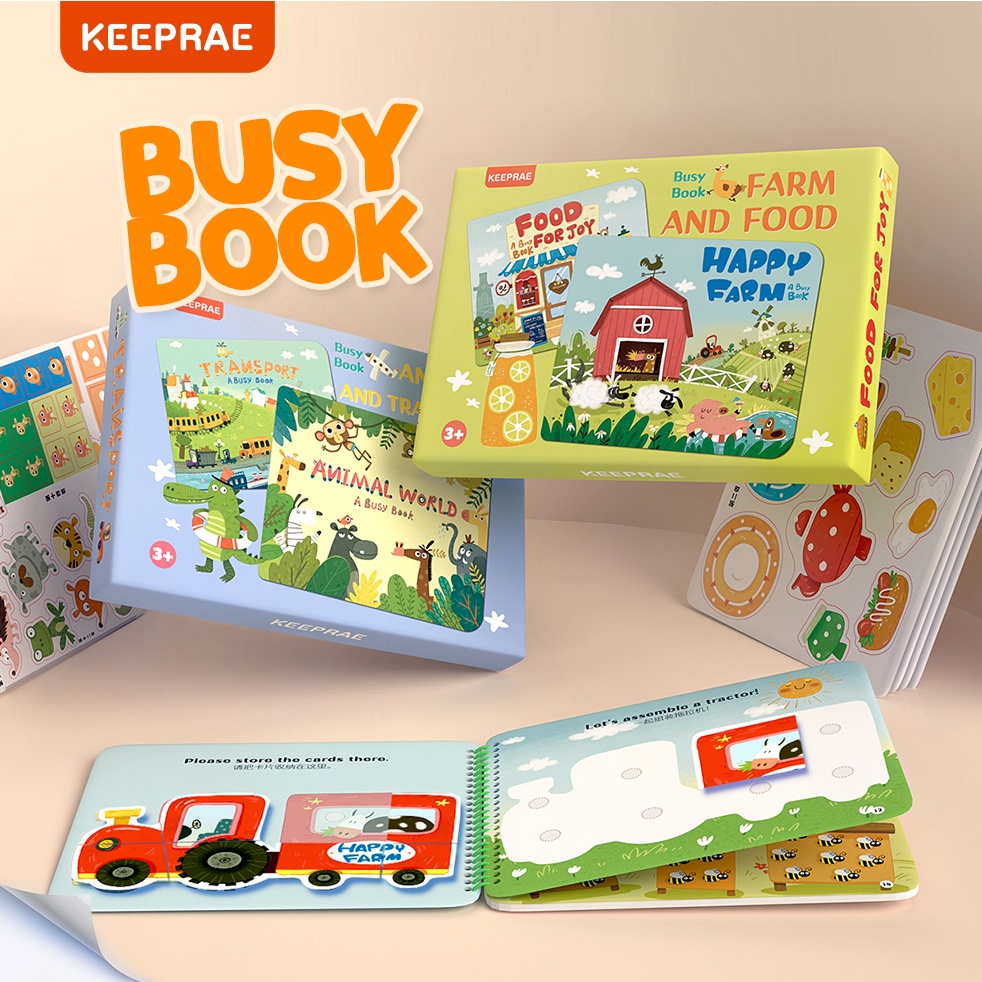 keeprae-busy-book-quiet-book-หนังสือกิจกรรมเพิ่มทักษะการเรียนรู้สำหรับลูกน้อย-ของเล่นเสริมพัฒนาการ-ของเล่นเด็ก