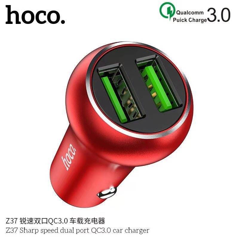 ที่ชาร์จในรถยนต์-hoco-z37-hoco-z37-พอร์ตคู่-รองรับ-qc3-0-2-usb-มาตรฐาน-ชาร์จในรถยนต์-ส่งไว-ใช้งานง่าย