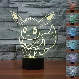 ภาพหน้าปกสินค้าโคมไฟ Pokemon Eevee LED Night Light Gift 7 สี ของขวัญ ที่เกี่ยวข้อง