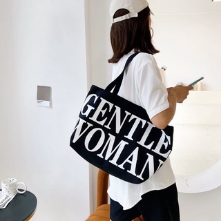 กระเป๋าผ้าgentlewoman สีดำพร้อมส่ง.