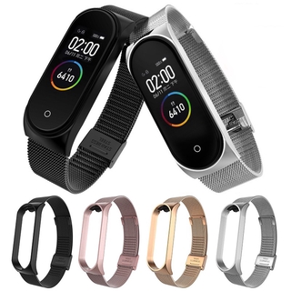 Ready stock ! XiaoMi Mi Band 3 4 Metal Milanese Band Magnetic Stainless Steel Strap For Mi Band 4 Replacement Strap