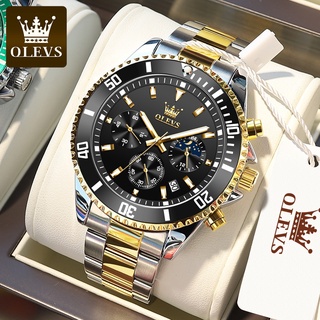 สินค้า OLEVS นาฬิกาข้อมือควอตซ์ สายสเตนเลส กันน้ำ สำหรับผู้ชาย
