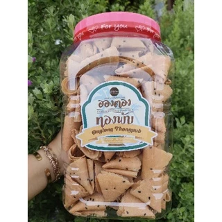 ขนมทองพับ อองตอง ผลิตจากกะทิมะพร้าวน้ำหอม ขนาดใหญ่คุ้ม 680 กรัม ของฝากขึ้นชื่อ จากสมุทรสาคร สินค้าแตกง่ายไม่คืนเงินนะคะ photo