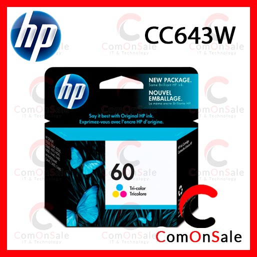 ตลับหมึกแท้ HP 60 ดำ + HP 60 สี- CC640W / CC643W หมึกดำ+สี | Shopee ...
