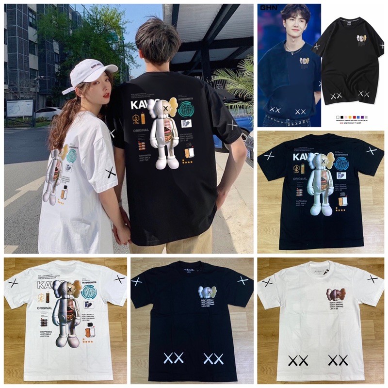 เสื้อคอกลมkawsมาใหม่งานสวย-ใส่ได้ทั้งขายหญิงเสื้อวส์งานhi-end-m-4xl