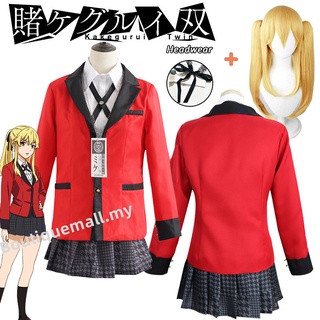 เสื้อแจ็กเก็ตคอสเพลย์อนิเมะ Kakegurui Twin Saotome Mary สีดํา สําหรับผู้หญิง