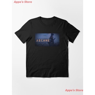 League of Legends Arcane Shadow Tag Essential T-Shirt เกมจลาจล เสื้อยืดพิมพ์ลาย ผู้ชายและผู้หญิง