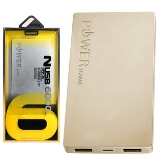 REMAX แบตสำรอง Power Bank 6000 mAh RPP-30 (Gold)