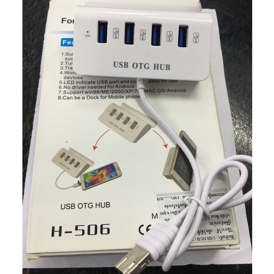 Hub OTG + Charge Micro USB Mâle / 3 USB Femelle Pour Tablette Android - Neuf