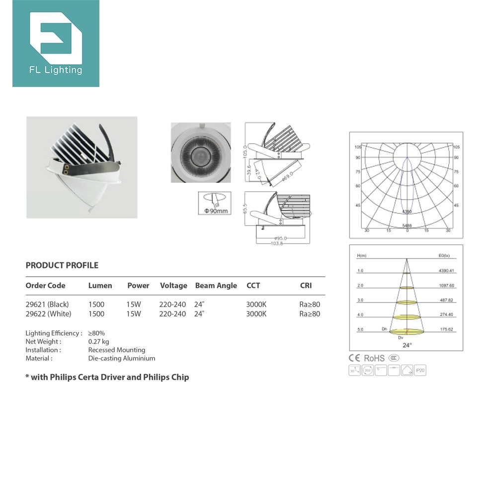 fl-lighting-โคมไฟดาวน์ไลท์ฝังฝ้า-led-cob-15w-หน้ากลม-ปรับหน้าได้-recessed-downlight-2962-แสงวอร์มไวท์-3000k