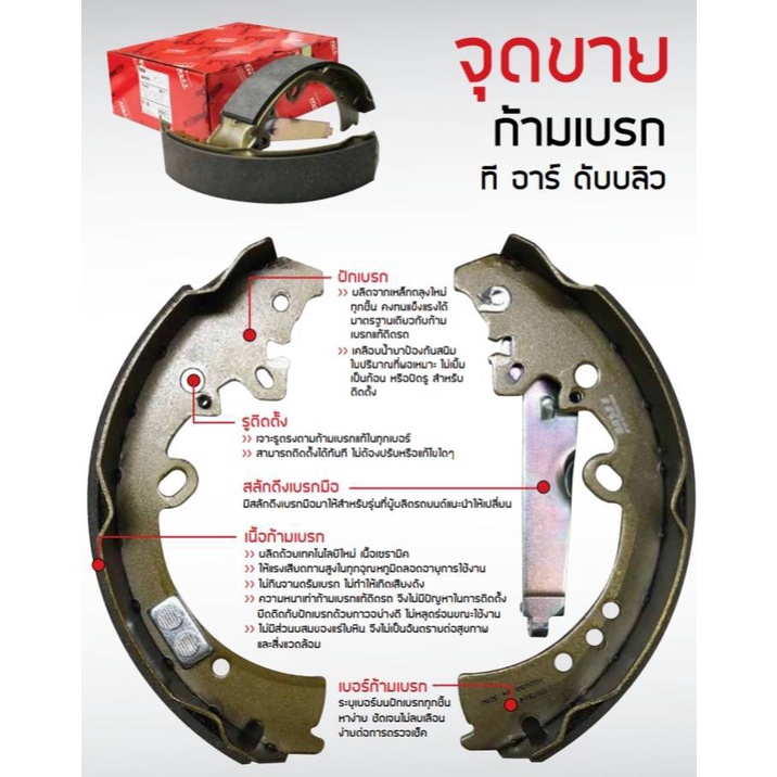 ผ้าเบรค-trw-honda-freed-1-5l-ปี-08-14-ราคารวมส่งแล้ว