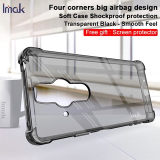 Imak Sony Xperia Pro-I Shockproof Clear Soft TPU Case Sony XQ-BE62 XQ-BE42 Transparent Silicone Back Cover Screen Film