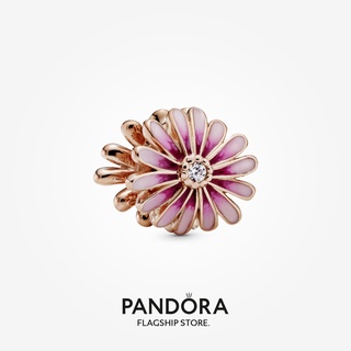 Pandora ชาร์มดอกเดซี่ สีชมพู DIY อุปกรณ์เสริม สําหรับของขวัญวันเกิดผู้หญิง p825